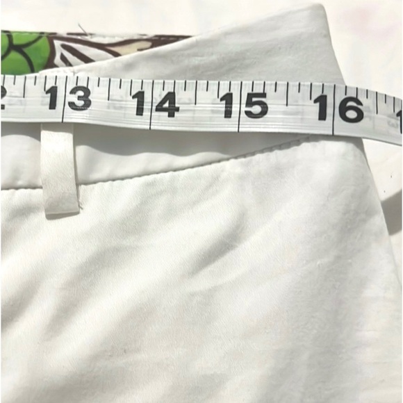 Milly,Luxury Clothier, White Belled Pants Made From Rich Italian Fabric, EUC, 2 - Picture 6 of 10